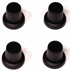 1010 Music Blackbox/Bluebox/Nanoboxes/Bitbox MK1/Bitbox MK2/Bitbox Micro/Bluebox Eurorack/Waverazor Knobs (black, pack of 4)