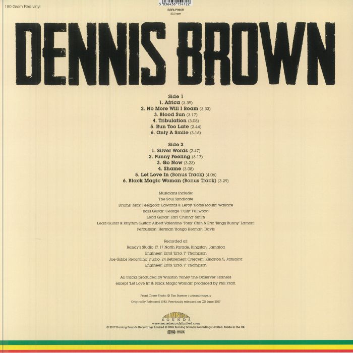 BROWN, Dennis - Dennis (reissue)