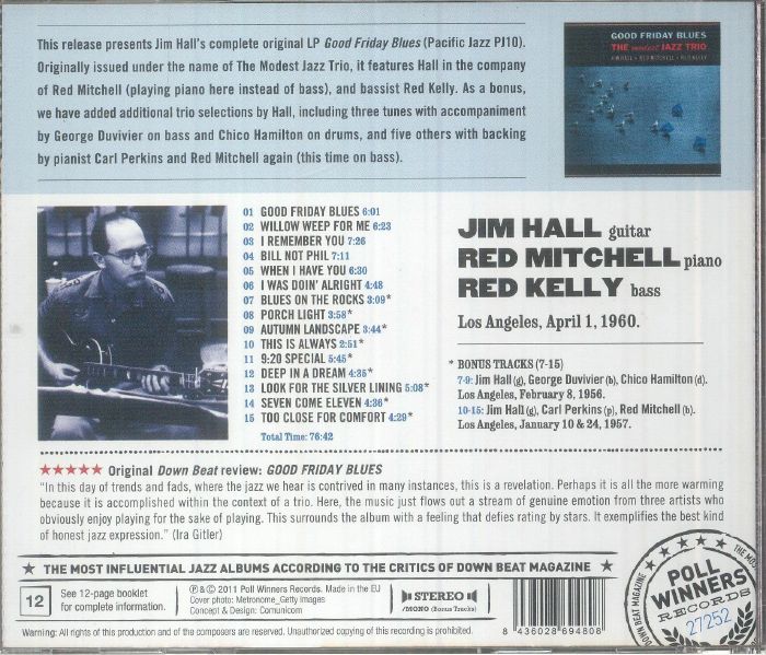 HALL, Jim & HIS MODEST JAZZ TRIO - Good Friday Blues