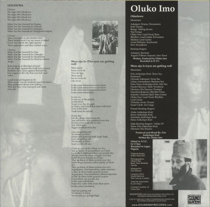 IMO, Oluko - Oduduwa (reissue)